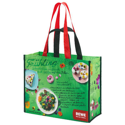 Reusable rPET shopping bags laminated R-PET