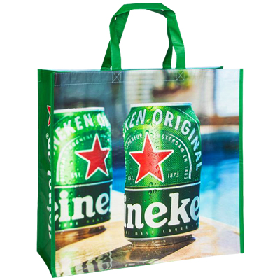 Reusable rPET shopping bags laminated R-PET