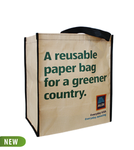 Paper eco promotional bags, with cotton reinforcement