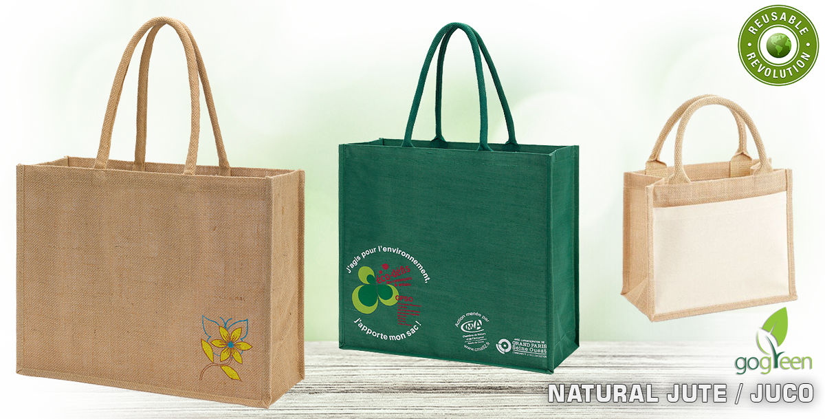 Reusable Jute Juco Shopping Bags - Eco friendly